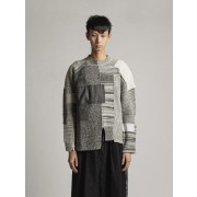 Patched Sweater-Stone Gray-2