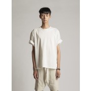 Combination Sleeves T-Shirts-White-1